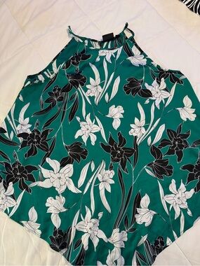 Worthington Teal Floral Halter Camisole